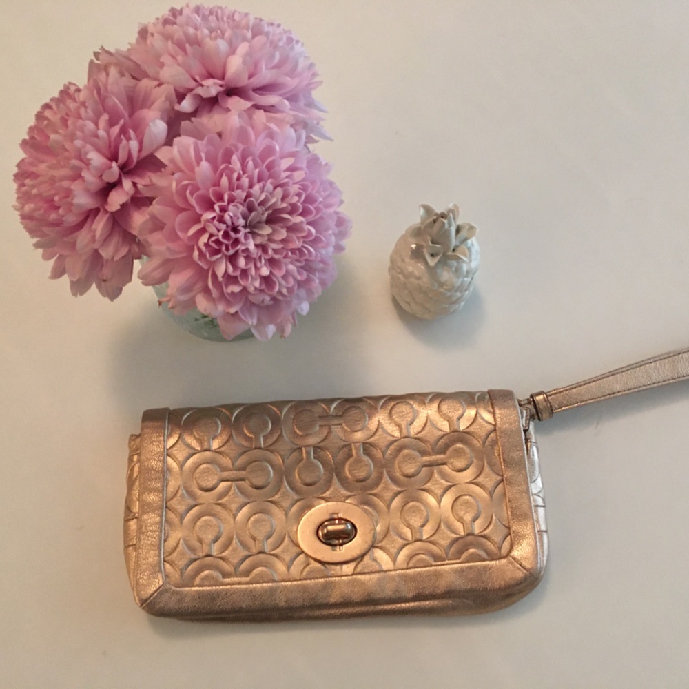 Coach Rose Gold Clutch